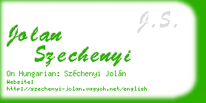 jolan szechenyi business card
